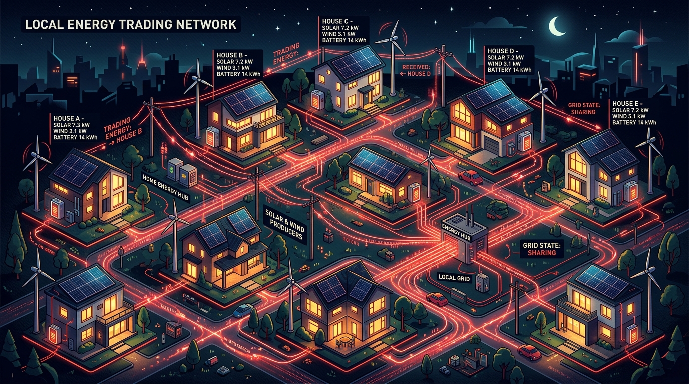 Decentralized Microgrids & Transactive Energy Trading